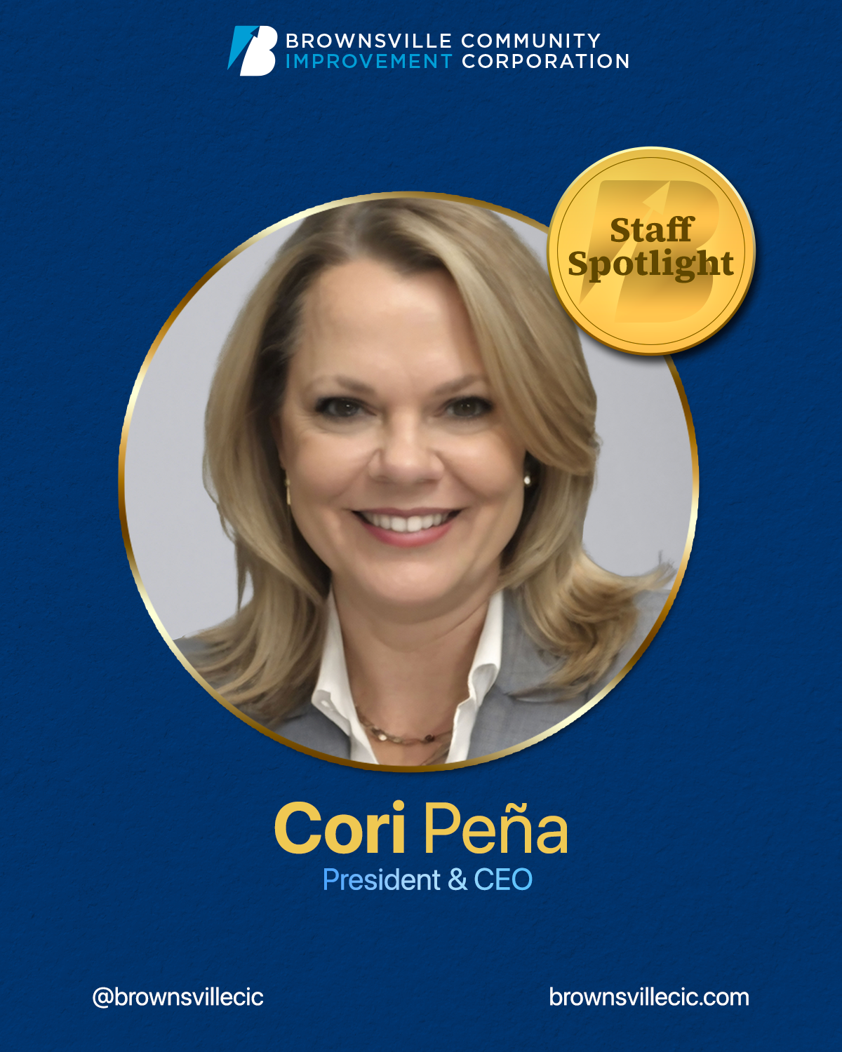 BCIC Staff Spotlight: Cori Peña, President and Chief Executive Officer