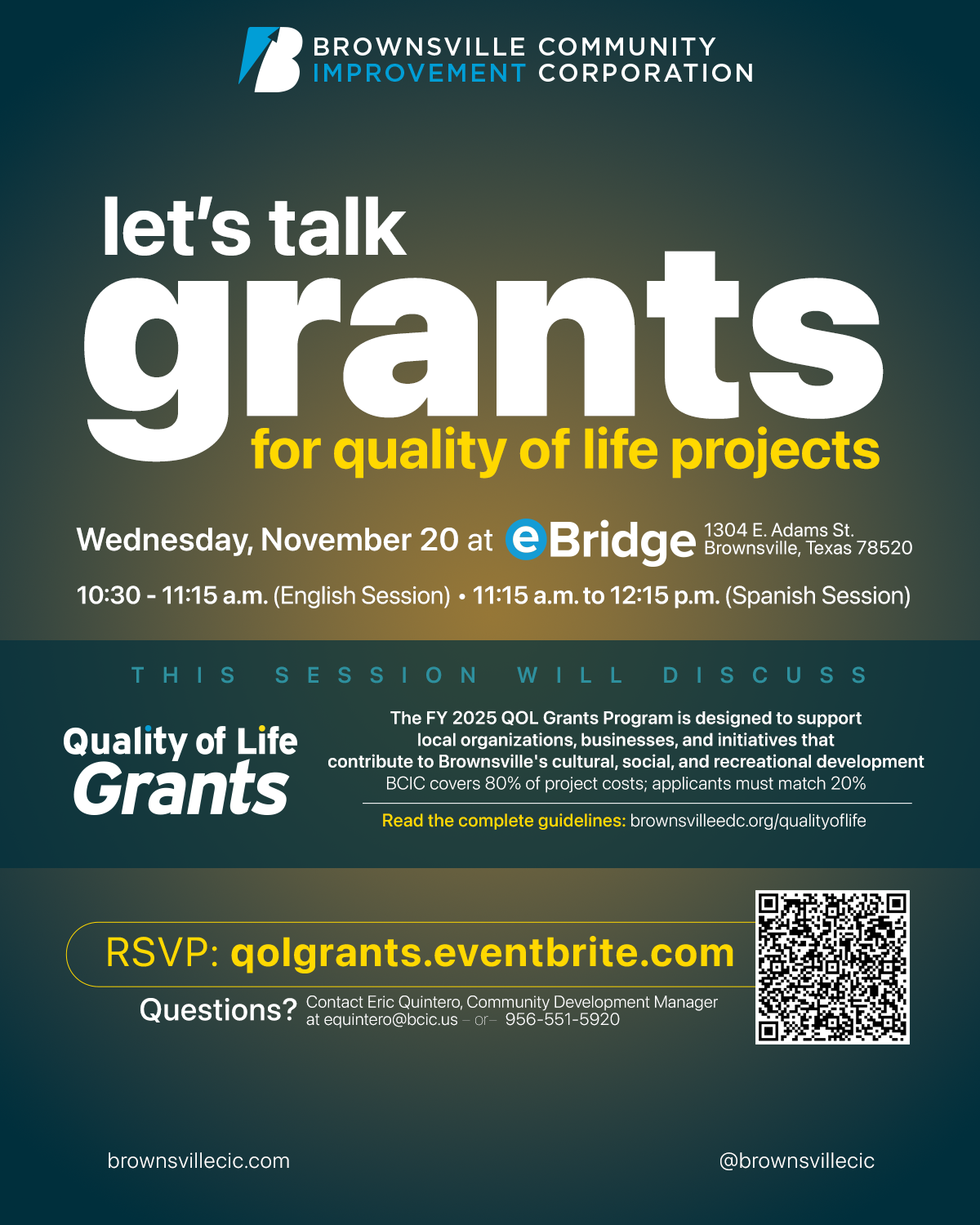 BCIC to Host Quality of Life Grant Workshop for Local Organizations