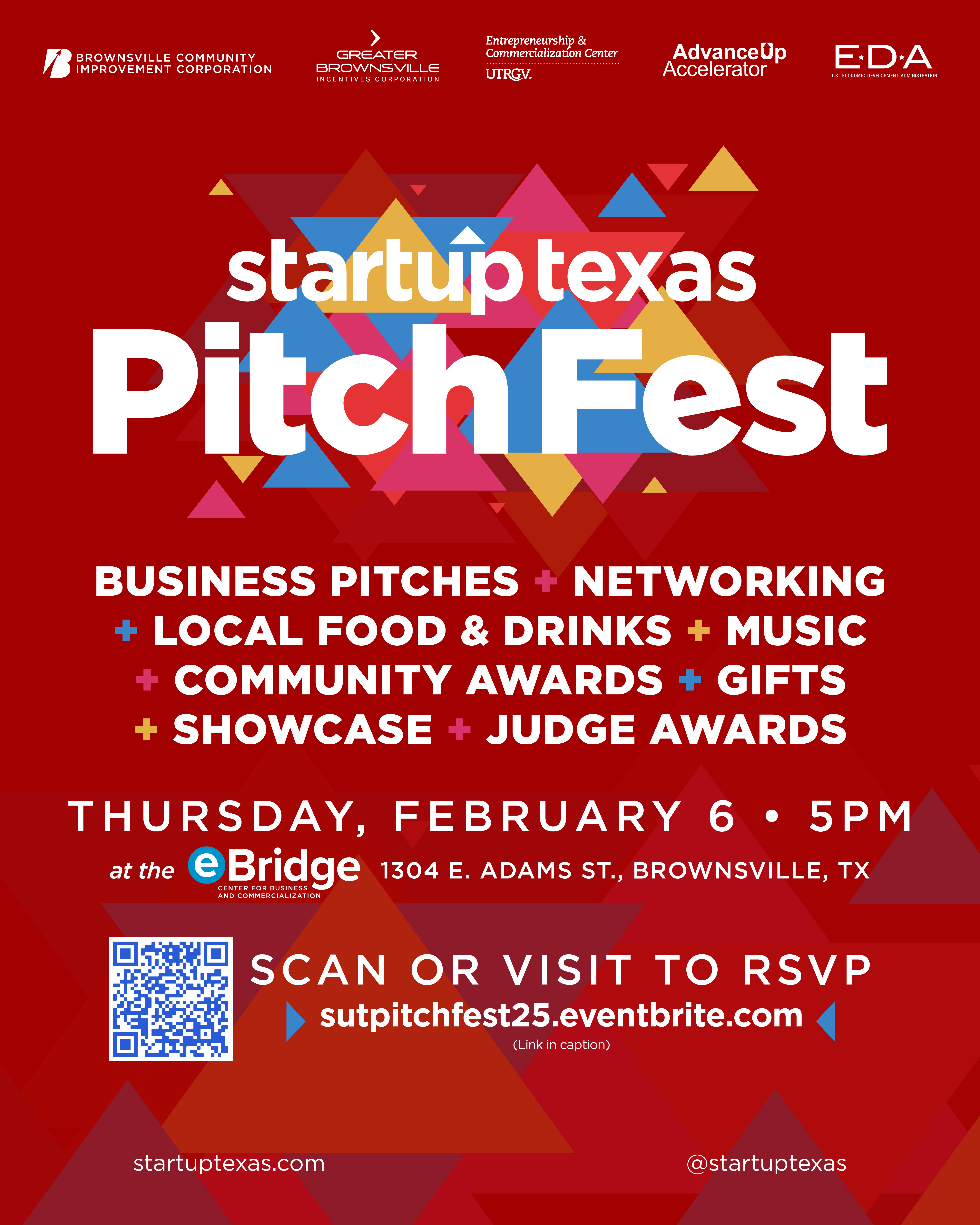 Startup Texas Pitch FestDebuts February 6 at eBridge Center